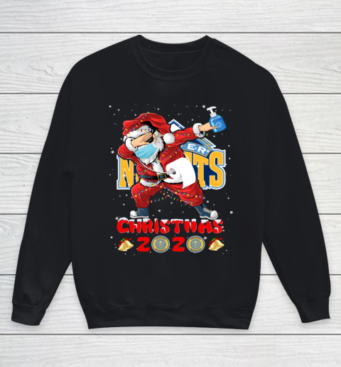 Denver Nuggets Funny Santa Claus Dabbing Christmas 2020 NBA Youth Sweatshirt