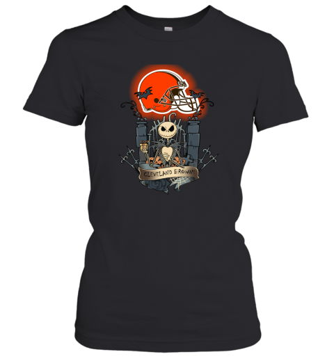 Cleveland Browns Jack Skellington This Is Halloween NFL Women's T-Shirt
