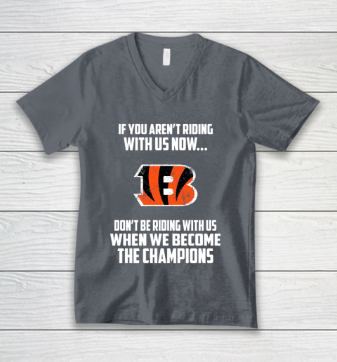 NFL Cincinnati Bengals Football We Become The Champions V-Neck T-Shirt 4