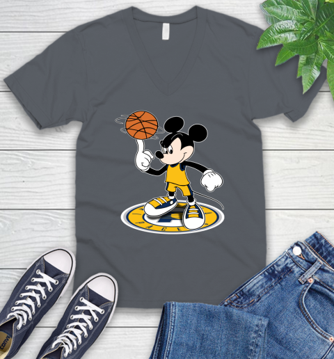 NBA Basketball Indiana Pacers Cheerful Mickey Disney Shirt V-Neck T-Shirt 5