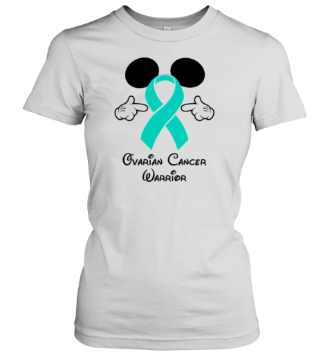 Mickey Mouse Ovarian Cancer Warrior Women's T-Shirt