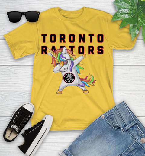 Toronto Raptors NBA Basketball Funny Unicorn Dabbing Sports Youth T-Shirt 8
