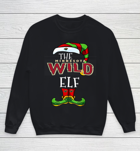 Minnesota Wild Christmas ELF Funny NHL Youth Sweatshirt