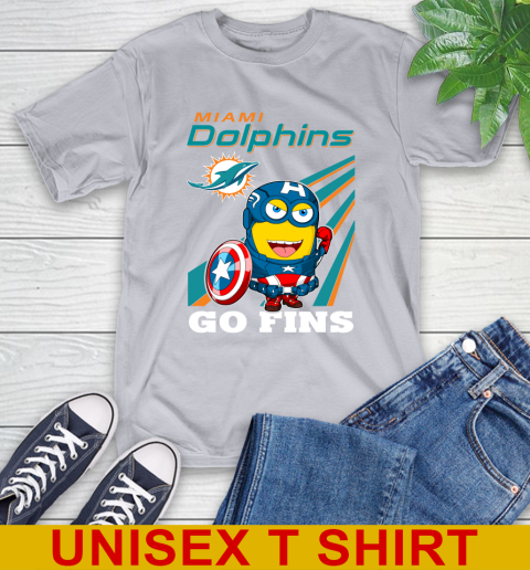 NFL Football Miami Dolphins Captain America Marvel Avengers Minion Shirt T-Shirt 5