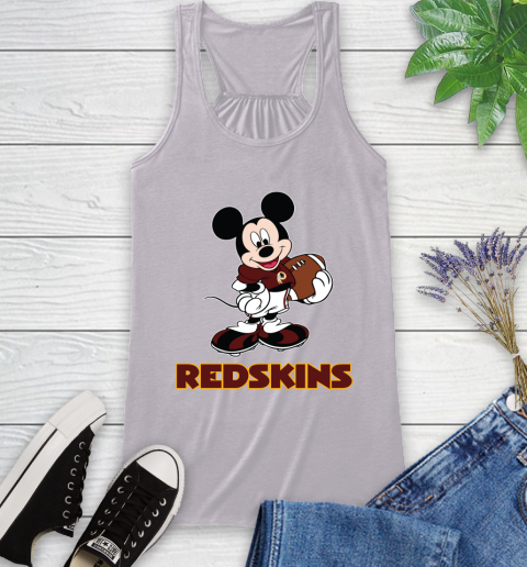 NFL Football Washington Redskins Cheerful Mickey Mouse Shirt Racerback Tank 5