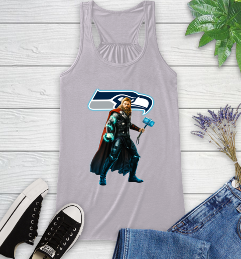 NFL Thor Avengers Endgame Football Seattle Seahawks Racerback Tank 5