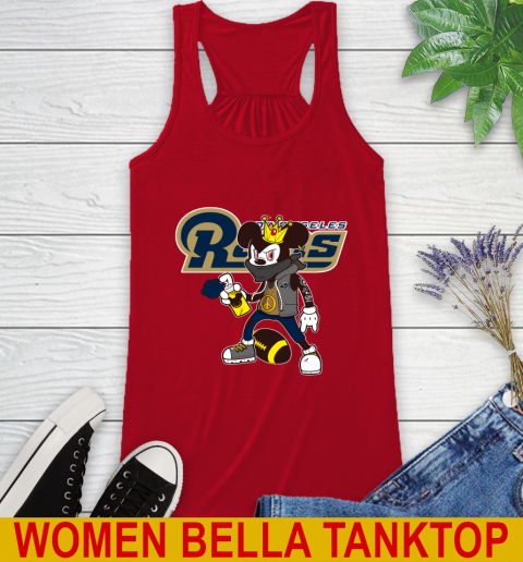 Los Angeles Rams NFL Football Mickey Peace Sign Sports Racerback Tank 6