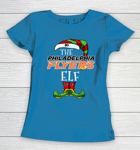 Philadelphia Flyers Christmas ELF Funny NHL Women's T-Shirt 6