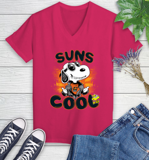 NBA Basketball Phoenix Suns Cool Snoopy Shirt Women's V-Neck T-Shirt 7