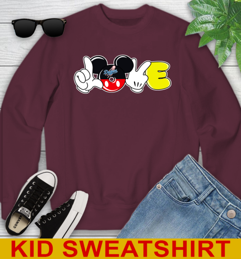 Los Angeles Dodgers MLB Baseball Love Mickey Disney Sports Youth Sweatshirt 5