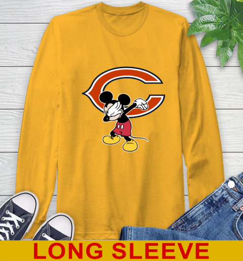 Chicago Bears NFL Football Dabbing Mickey Disney Sports Long Sleeve T-Shirt 3