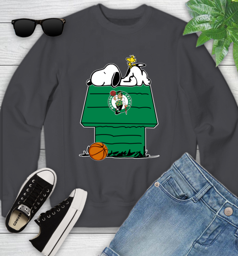 Boston Celtics NBA Basketball Snoopy Woodstock The Peanuts Movie Youth Sweatshirt 6