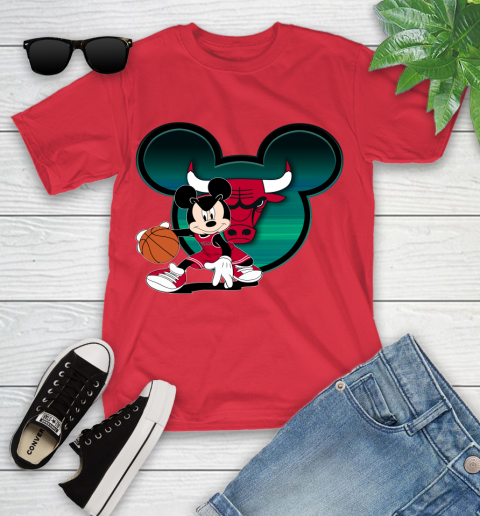 NBA Chicago Bulls Mickey Mouse Disney Basketball Youth T-Shirt 10