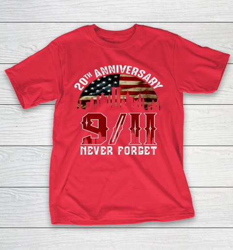 Never Forget 9 11 20th Anniversary Patriot Day 2021 T-Shirt 9