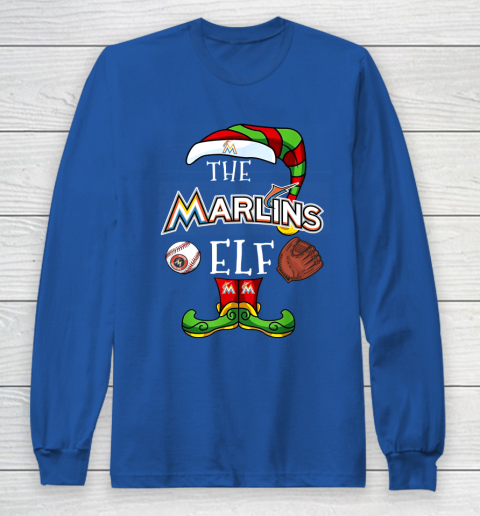 Miami Marlins Christmas ELF Funny MLB Long Sleeve T-Shirt 6