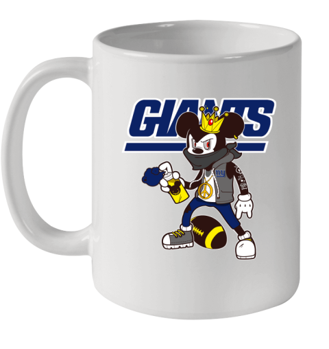 New York Giants NFL Football Mickey Peace Sign Sports Ceramic Mug 11oz