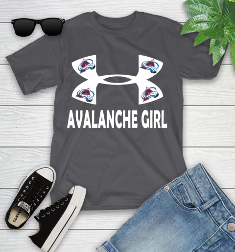 NHL Colorado Avalanche Girl Under Armour Hockey Sports Youth T-Shirt 6