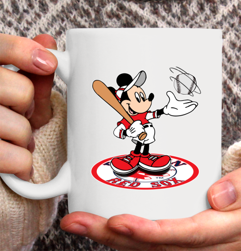 MLB Baseball Boston Red Sox Cheerful Mickey Disney Shirt Ceramic Mug 15oz 2