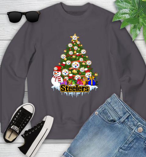 Pittsburgh Steelers Merry Christmas NFL Football Sports Youth Sweatshirt - Image 7
