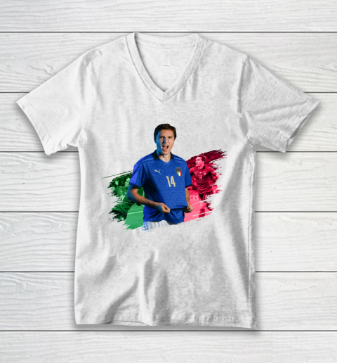 Italy Euro Champions 2020 14 Francesco Chiesa  Italian football star V-Neck T-Shirt