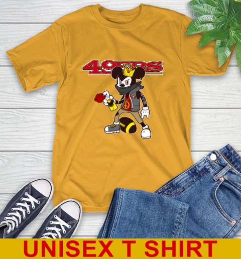 San Francisco 49ers NFL Football Mickey Peace Sign Sports T-Shirt 3