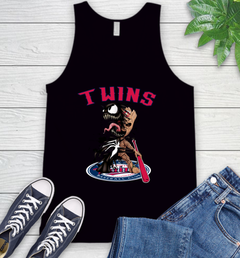 MLB Minnesota Twins Baseball Venom Groot Guardians Of The Galaxy Tank Top 2