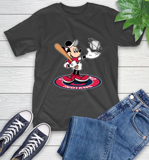 MLB Baseball Cleveland Indians Cheerful Mickey Disney Shirt T-Shirt