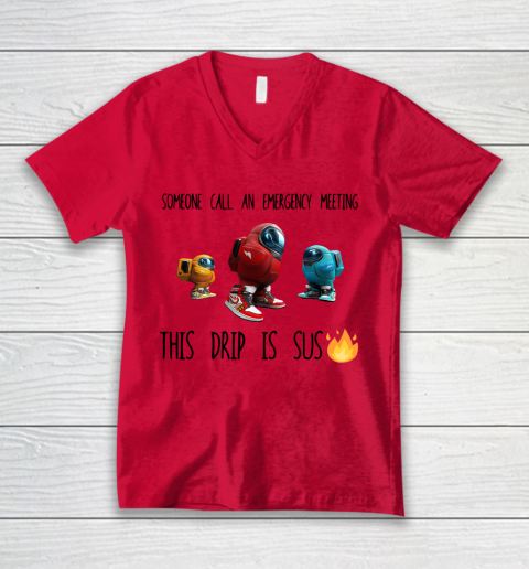 Among Us This Frip Is Sus V-Neck T-Shirt 3
