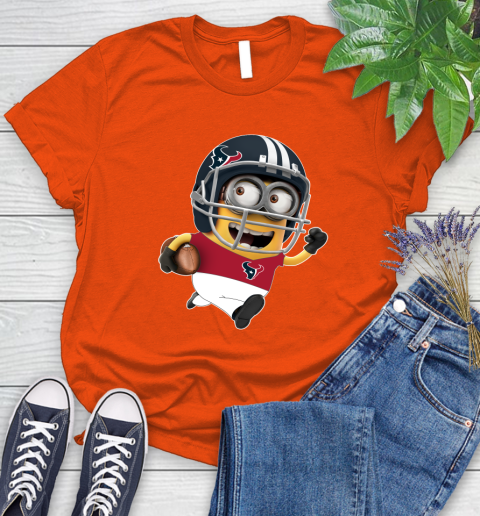 NFL Houston Texans Minions Disney Football Sports Women's T-Shirt 4