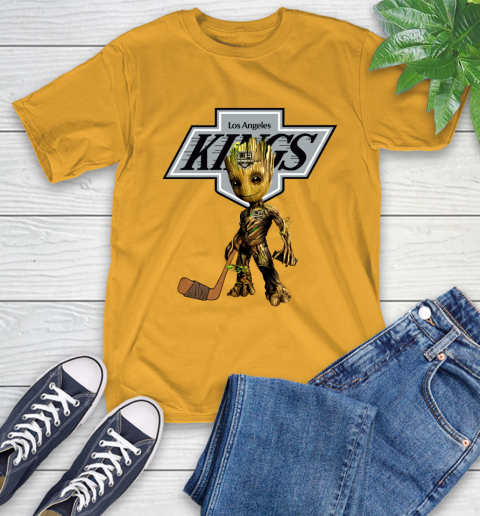 Los Angeles Kings NHL Hockey Groot Marvel Guardians Of The Galaxy T-Shirt 3