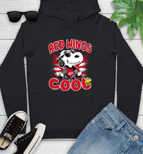 NHL Hockey Detroit Red Wings Cool Snoopy Shirt Youth Hoodie