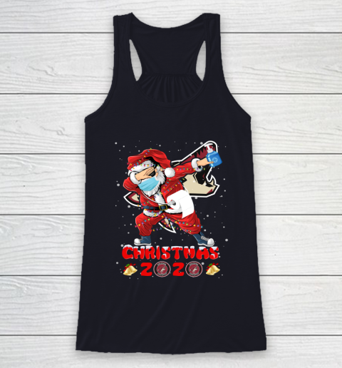 Arizona Coyotes Funny Santa Claus Dabbing Christmas 2020 NHL Racerback Tank 7