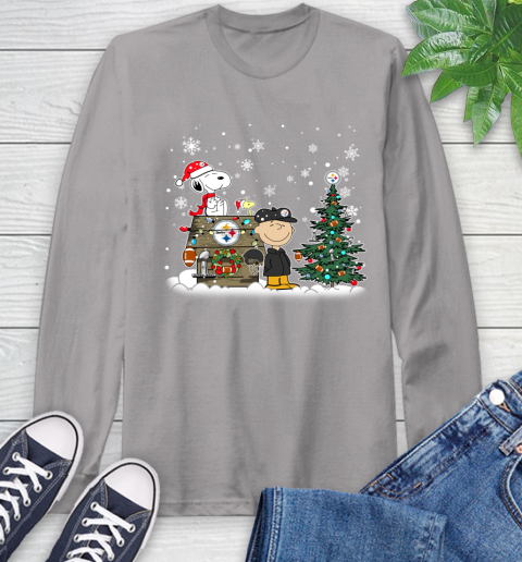 NFL Pittsburgh Steelers Snoopy Charlie Brown Christmas Football Super Bowl Sports Long Sleeve T-Shirt 6