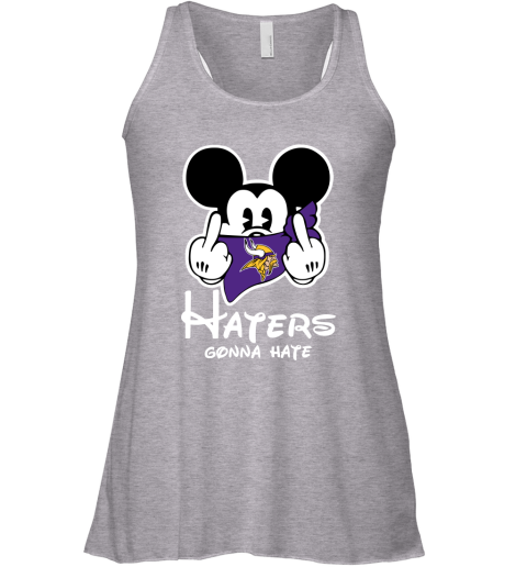 NFL Minnesota Vikings Haters Gonna Hate Mickey Mouse Disney Football T Shirt tqpMlnKqJUo flowy tank 32 95 151514 front athletic heather