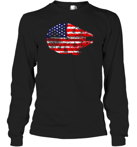 Star Wars The Millennium Falcon American Flag Long Sleeve T-Shirt