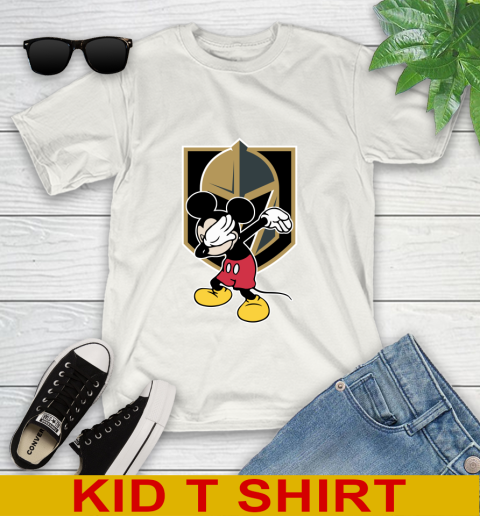 Vegas Golden Knights NHL Hockey Dabbing Mickey Disney Sports Youth T-Shirt