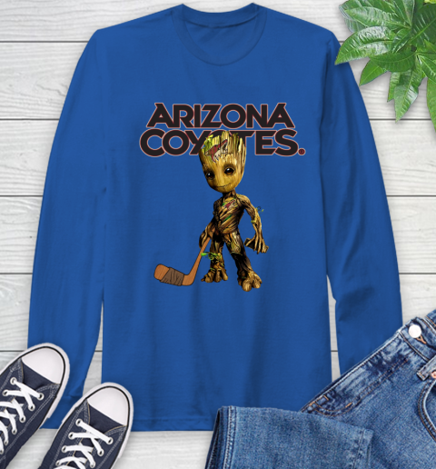 Arizona Coyotes NHL Hockey Groot Marvel Guardians Of The Galaxy Long Sleeve T-Shirt 9