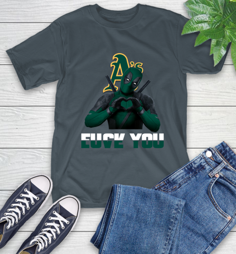 MLB Oakland Athletics Deadpool Love You Fuck You Baseball Sports T-Shirt 10