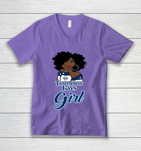 Tampa Bay Rayss Girl MLB V-Neck T-Shirt 9