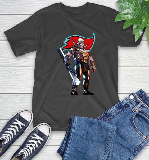 NFL Thanos Gauntlet Avengers Endgame Football Tampa Bay Buccaneers T-Shirt 2