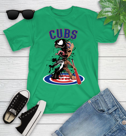 MLB Chicago Cubs Baseball Venom Groot Guardians Of The Galaxy Youth T-Shirt 6