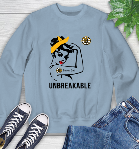 NHL Boston Bruins Girl Unbreakable Hockey Sports Sweatshirt 5