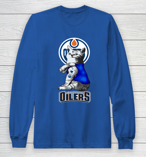 NHL My Cat Loves Edmonton Oilers Hockey Long Sleeve T-Shirt 6