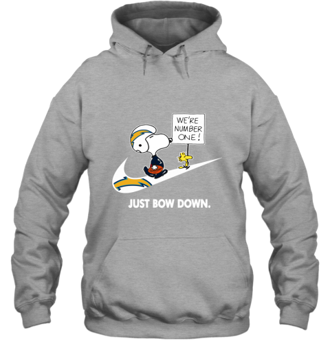 nfl Los Angeles Chargers Are Number One – nike Just Bow Down Snoopy pymz los angeles chargers are number one ndash just bow dow hoodie 23 front sport grey