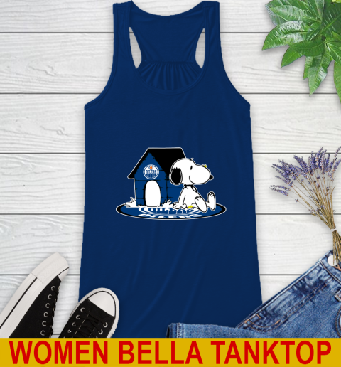 NHL Hockey Edmonton Oilers Snoopy The Peanuts Movie Shirt Racerback Tank 9