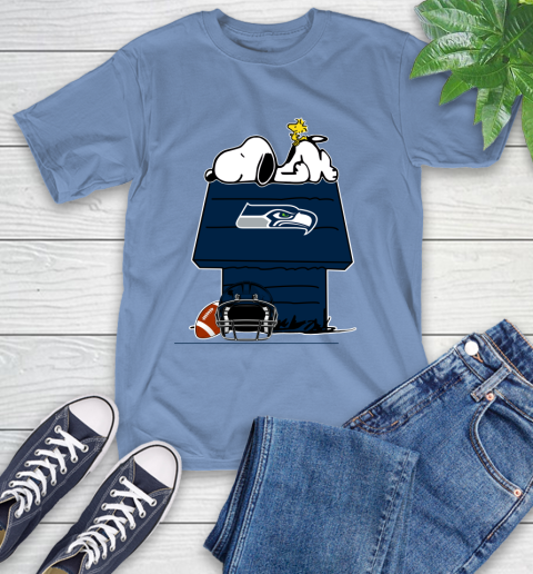 Seattle Seahawks NFL Football Snoopy Woodstock The Peanuts Movie T-Shirt 11