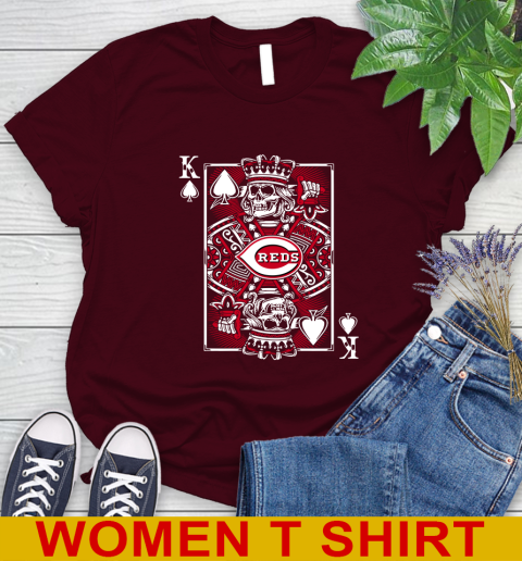 Cincinnati Reds MLB Baseball The King Of Spades Death Cards Shirt Women's T-Shirt 6