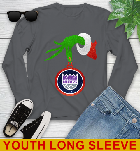 Sacramento Kings Grinch Merry Christmas NBA Basketball Youth Long Sleeve 9