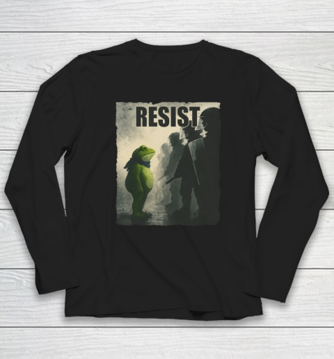 Resist Portland Frog Protest Shirt Long Sleeve T-Shirt