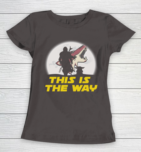 Arizona Coyotes NHL Ice Hockey Star Wars Yoda And Mandalorian This Is The Way Women's T-Shirt 7